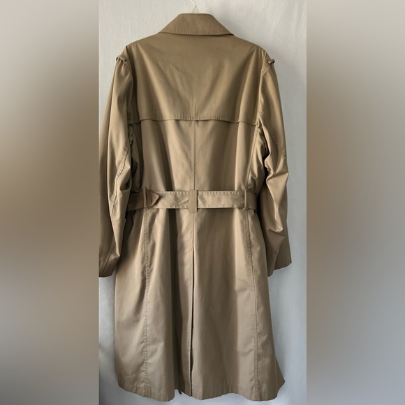 Men’s Misty Harbor Size 44 Long Beige Faux Fur Lined Rain Coat. - Picture 10 of 16